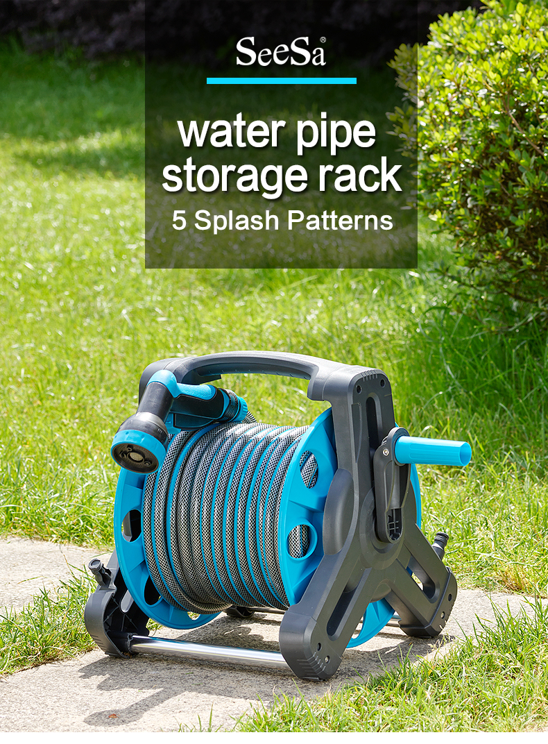 Прочная поворотная катушка для шланга и тележка