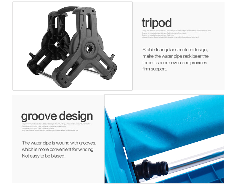 Конструкция садовой прочной поворотной катушки и тележки для шланга